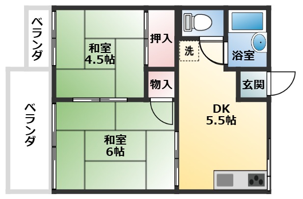 尼崎市東園田町(阪急神戸線園田駅)のマンション賃貸物件 間取画像 尼崎市東園田町(阪急神戸線園田駅)のマンション賃貸物件 間取画像