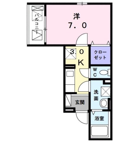 尼崎市三反田町(JR東海道本線(近畿)立花駅)のアパート賃貸物件 間取画像 尼崎市三反田町(JR東海道本線(近畿)立花駅)のアパート賃貸物件 間取画像