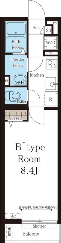 尼崎市次屋(JR東海道本線(近畿)尼崎駅)のマンション賃貸物件 間取画像 尼崎市次屋(JR東海道本線(近畿)尼崎駅)のマンション賃貸物件 間取画像