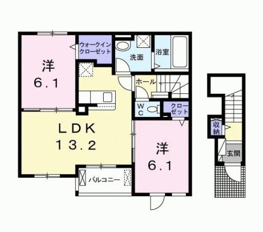 尼崎市杭瀬北新町(阪神本線杭瀬駅)のアパート賃貸物件 間取画像 尼崎市杭瀬北新町(阪神本線杭瀬駅)のアパート賃貸物件 間取画像