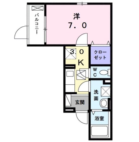 尼崎市三反田町(JR東海道本線(近畿)立花駅)のアパート賃貸物件 間取画像 尼崎市三反田町(JR東海道本線(近畿)立花駅)のアパート賃貸物件 間取画像