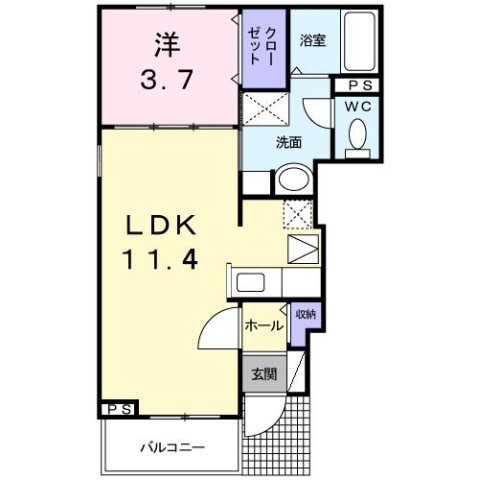 尼崎市椎堂(阪急神戸線園田駅)のアパート賃貸物件 間取画像 尼崎市椎堂(阪急神戸線園田駅)のアパート賃貸物件 間取画像