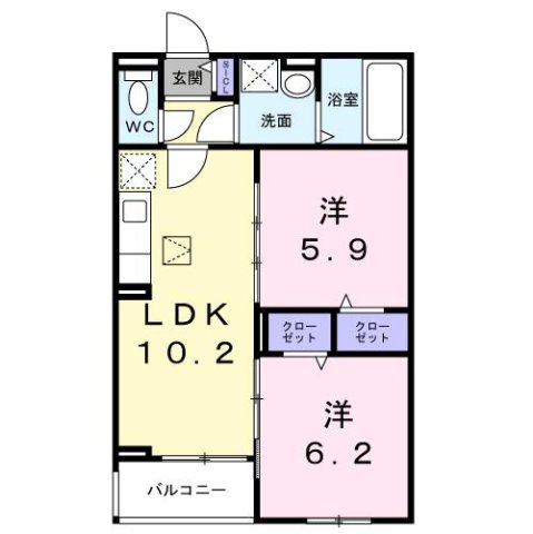 尼崎市南武庫之荘(JR東海道本線(近畿)立花駅)のアパート賃貸物件 間取画像 尼崎市南武庫之荘(JR東海道本線(近畿)立花駅)のアパート賃貸物件 間取画像