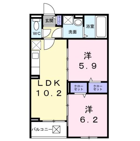 尼崎市南武庫之荘(JR東海道本線(近畿)立花駅)のアパート賃貸物件 間取画像 尼崎市南武庫之荘(JR東海道本線(近畿)立花駅)のアパート賃貸物件 間取画像