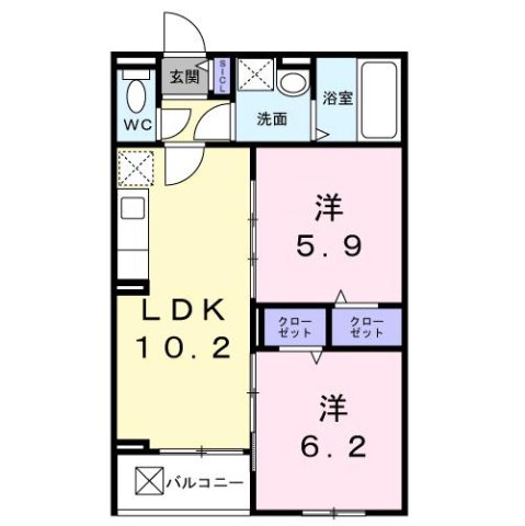 尼崎市南武庫之荘(JR東海道本線(近畿)立花駅)のアパート賃貸物件 間取画像 尼崎市南武庫之荘(JR東海道本線(近畿)立花駅)のアパート賃貸物件 間取画像