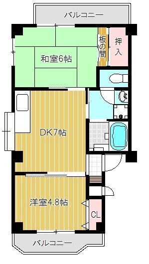 尼崎市東園田町(阪急神戸線園田駅)のアパート賃貸物件 間取画像 尼崎市東園田町(阪急神戸線園田駅)のアパート賃貸物件 間取画像