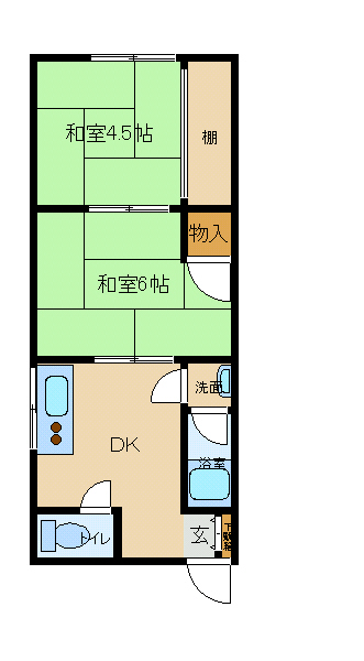 尼崎市杭瀬本町(阪神本線杭瀬駅)のマンション賃貸物件 間取画像 尼崎市杭瀬本町(阪神本線杭瀬駅)のマンション賃貸物件 間取画像