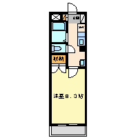 尼崎市下坂部(JR東海道本線(近畿)尼崎駅)のハイツ賃貸物件 間取画像 尼崎市下坂部(JR東海道本線(近畿)尼崎駅)のハイツ賃貸物件 間取画像