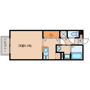 尼崎市浜(JR東海道本線(近畿)尼崎駅)のハイツ賃貸物件 間取画像 尼崎市浜(JR東海道本線(近畿)尼崎駅)のハイツ賃貸物件 間取画像