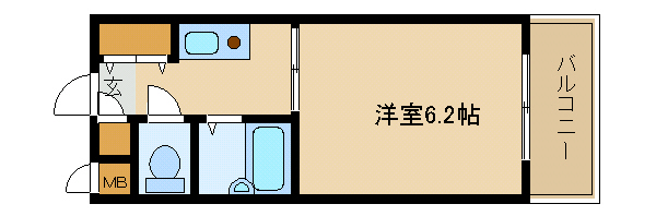 尼崎市浜(JR東海道本線(近畿)尼崎駅)のマンション賃貸物件 間取画像 尼崎市浜(JR東海道本線(近畿)尼崎駅)のマンション賃貸物件 間取画像