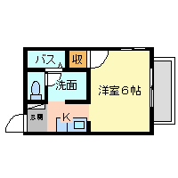 尼崎市大西町(JR東海道本線(近畿)立花駅)のハイツ賃貸物件 間取画像 尼崎市大西町(JR東海道本線(近畿)立花駅)のハイツ賃貸物件 間取画像