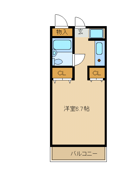 尼崎市水堂町(JR東海道本線(近畿)立花駅)のマンション賃貸物件 間取画像 尼崎市水堂町(JR東海道本線(近畿)立花駅)のマンション賃貸物件 間取画像