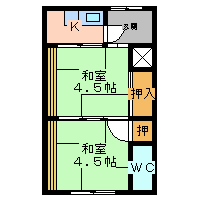 尼崎市水堂町(JR東海道本線(近畿)立花駅)のアパート賃貸物件 間取画像 尼崎市水堂町(JR東海道本線(近畿)立花駅)のアパート賃貸物件 間取画像