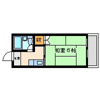 尼崎市上ノ島町(JR東海道本線(近畿)立花駅)のハイツ賃貸物件 間取画像 尼崎市上ノ島町(JR東海道本線(近畿)立花駅)のハイツ賃貸物件 間取画像