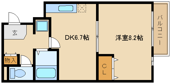 尼崎市三反田町(JR東海道本線(近畿)立花駅)のマンション賃貸物件 間取画像 尼崎市三反田町(JR東海道本線(近畿)立花駅)のマンション賃貸物件 間取画像