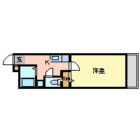 尼崎市大西町(JR東海道本線(近畿)立花駅)のマンション賃貸物件 間取画像 尼崎市大西町(JR東海道本線(近畿)立花駅)のマンション賃貸物件 間取画像