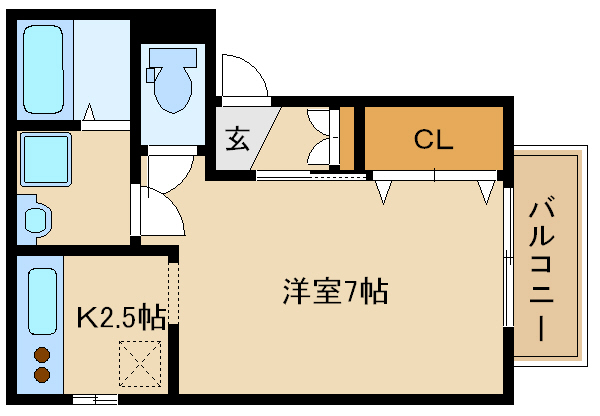 尼崎市塚口本町(JR福知山線塚口駅)のハイツ賃貸物件 間取画像 尼崎市塚口本町(JR福知山線塚口駅)のハイツ賃貸物件 間取画像