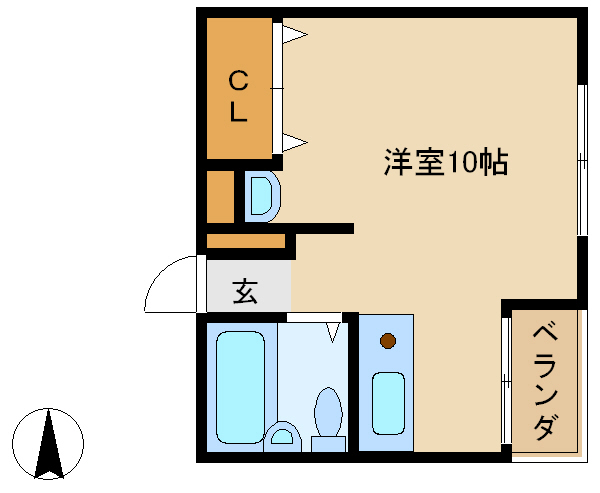 尼崎市大庄北（ＪＲ東海道本線（近畿）立花駅）のマンション賃貸物件 間取画像