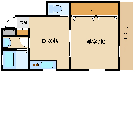 尼崎市浜田町(JR東海道本線(近畿)立花駅)のハイツ賃貸物件 間取画像 尼崎市浜田町(JR東海道本線(近畿)立花駅)のハイツ賃貸物件 間取画像