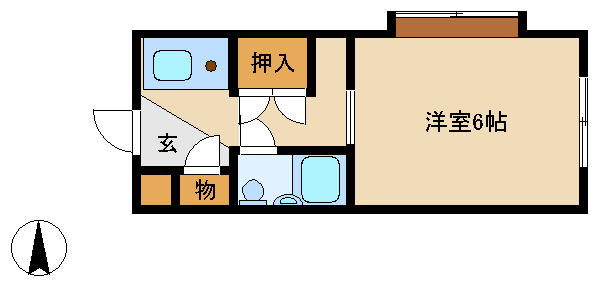 尼崎市水堂町(JR東海道本線(近畿)立花駅)のマンション賃貸物件 間取画像 尼崎市水堂町(JR東海道本線(近畿)立花駅)のマンション賃貸物件 間取画像