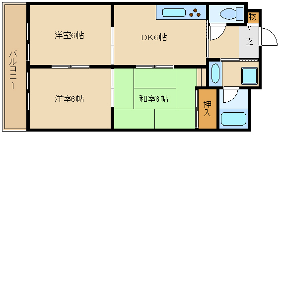 尼崎市東七松町(JR東海道本線(近畿)立花駅)のマンション賃貸物件 間取画像 尼崎市東七松町(JR東海道本線(近畿)立花駅)のマンション賃貸物件 間取画像