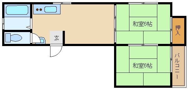 尼崎市大西町(JR東海道本線(近畿)立花駅)のマンション賃貸物件 間取画像 尼崎市大西町(JR東海道本線(近畿)立花駅)のマンション賃貸物件 間取画像