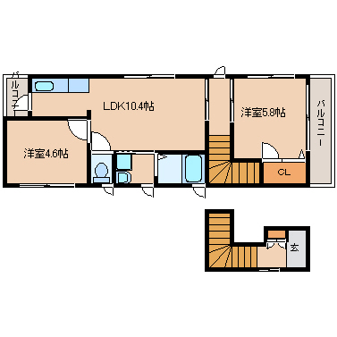 尼崎市浜田町(JR東海道本線(近畿)立花駅)のマンション賃貸物件 間取画像 尼崎市浜田町(JR東海道本線(近畿)立花駅)のマンション賃貸物件 間取画像