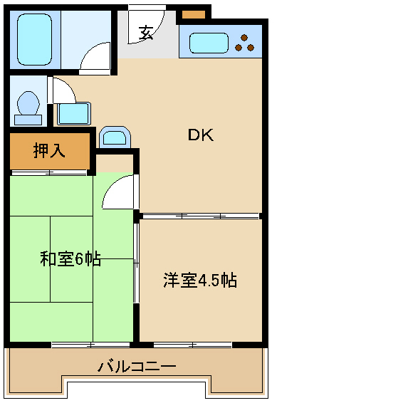 尼崎市西難波町(JR東海道本線(近畿)立花駅)のマンション賃貸物件 間取画像 尼崎市西難波町(JR東海道本線(近畿)立花駅)のマンション賃貸物件 間取画像