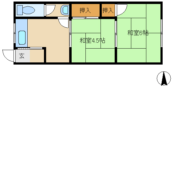 尼崎市七松町（ＪＲ東海道本線（近畿）立花駅）のマンション賃貸物件 間取画像