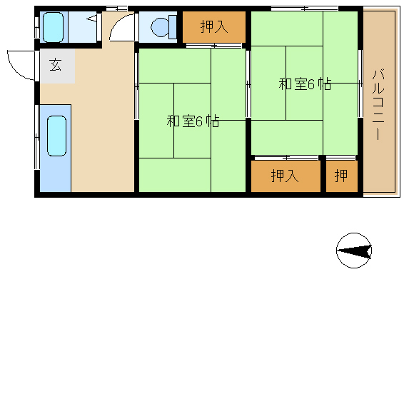 尼崎市三反田町(JR東海道本線(近畿)立花駅)のマンション賃貸物件 間取画像 尼崎市三反田町(JR東海道本線(近畿)立花駅)のマンション賃貸物件 間取画像