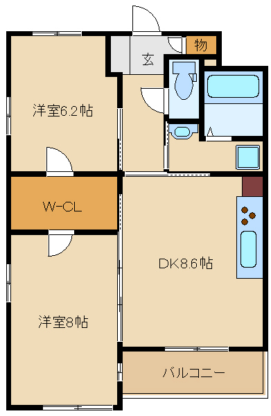 尼崎市浜田町(JR東海道本線(近畿)立花駅)のマンション賃貸物件 間取画像 尼崎市浜田町(JR東海道本線(近畿)立花駅)のマンション賃貸物件 間取画像