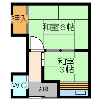 尼崎市西難波町（ＪＲ東海道本線（近畿）立花駅）のアパート賃貸物件 間取画像