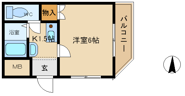 尼崎市西立花町(JR東海道本線(近畿)立花駅)のマンション賃貸物件 間取画像 尼崎市西立花町(JR東海道本線(近畿)立花駅)のマンション賃貸物件 間取画像