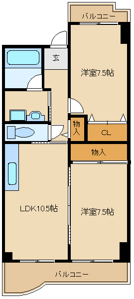 尼崎市稲葉元町(JR東海道本線(近畿)立花駅)のマンション賃貸物件 間取画像 尼崎市稲葉元町(JR東海道本線(近畿)立花駅)のマンション賃貸物件 間取画像