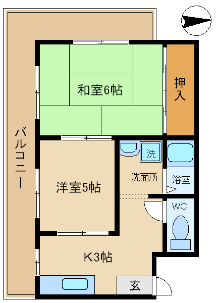 尼崎市三反田町(JR東海道本線(近畿)立花駅)のマンション賃貸物件 間取画像 尼崎市三反田町(JR東海道本線(近畿)立花駅)のマンション賃貸物件 間取画像