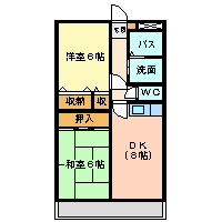 尼崎市大西町(JR東海道本線(近畿)立花駅)のマンション賃貸物件 間取画像 尼崎市大西町(JR東海道本線(近畿)立花駅)のマンション賃貸物件 間取画像