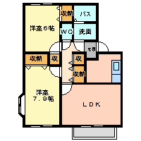 尼崎市七松町(JR東海道本線(近畿)立花駅)のアパート賃貸物件 間取画像 尼崎市七松町(JR東海道本線(近畿)立花駅)のアパート賃貸物件 間取画像