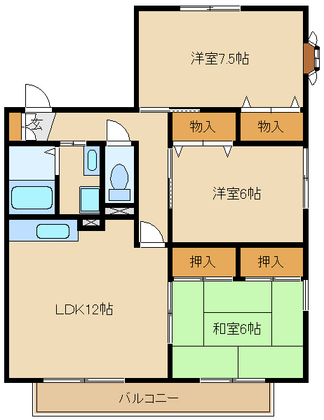 尼崎市栗山町(JR東海道本線(近畿)立花駅)のアパート賃貸物件 間取画像 尼崎市栗山町(JR東海道本線(近畿)立花駅)のアパート賃貸物件 間取画像