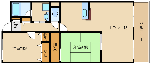 尼崎市口田中(阪急神戸線塚口駅)のマンション賃貸物件 間取画像 尼崎市口田中(阪急神戸線塚口駅)のマンション賃貸物件 間取画像