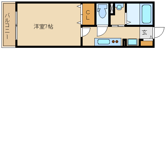 尼崎市瓦宮(阪急神戸線園田駅)のハイツ賃貸物件 間取画像 尼崎市瓦宮(阪急神戸線園田駅)のハイツ賃貸物件 間取画像