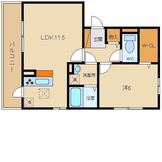 尼崎市武庫之荘東(阪急神戸線武庫之荘駅)のハイツ賃貸物件 間取画像 尼崎市武庫之荘東(阪急神戸線武庫之荘駅)のハイツ賃貸物件 間取画像