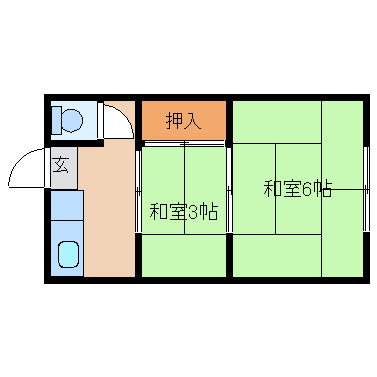 尼崎市西本町(阪神本線出屋敷駅)のアパート賃貸物件 間取画像 尼崎市西本町(阪神本線出屋敷駅)のアパート賃貸物件 間取画像