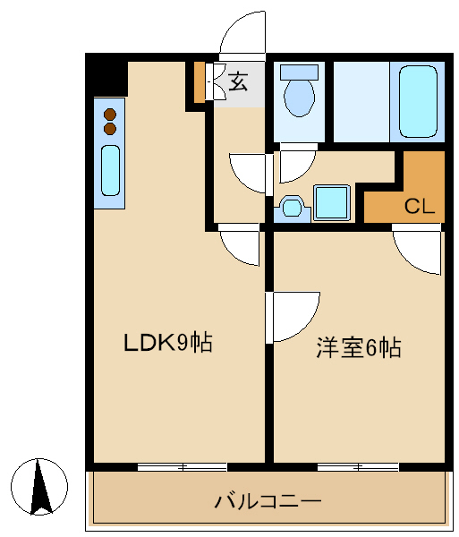 尼崎市栗山町(JR東海道本線(近畿)立花駅)のマンション賃貸物件 間取画像 尼崎市栗山町(JR東海道本線(近畿)立花駅)のマンション賃貸物件 間取画像