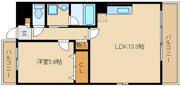 尼崎市口田中(阪急神戸線塚口駅)のマンション賃貸物件 間取画像 尼崎市口田中(阪急神戸線塚口駅)のマンション賃貸物件 間取画像