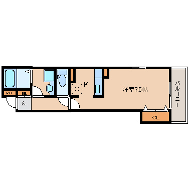尼崎市西難波町(JR東海道本線(近畿)立花駅)のアパート賃貸物件 間取画像 尼崎市西難波町(JR東海道本線(近畿)立花駅)のアパート賃貸物件 間取画像