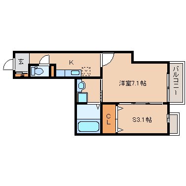 尼崎市西難波町(JR東海道本線(近畿)立花駅)のアパート賃貸物件 間取画像 尼崎市西難波町(JR東海道本線(近畿)立花駅)のアパート賃貸物件 間取画像