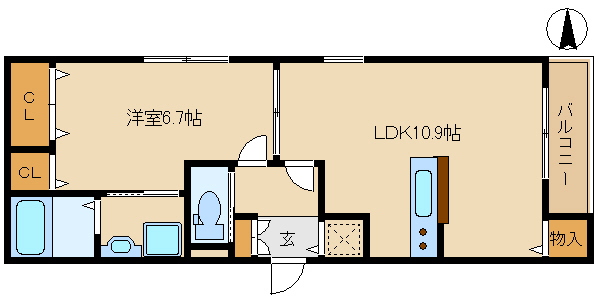 尼崎市武庫之荘本町(阪急神戸線武庫之荘駅)のアパート賃貸物件 間取画像 尼崎市武庫之荘本町(阪急神戸線武庫之荘駅)のアパート賃貸物件 間取画像