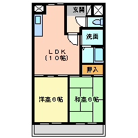 尼崎市若王寺(JR福知山線塚口駅)のマンション賃貸物件 間取画像 尼崎市若王寺(JR福知山線塚口駅)のマンション賃貸物件 間取画像