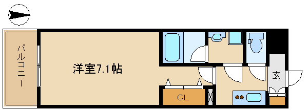 尼崎市昭和南通(阪神本線出屋敷駅)のマンション賃貸物件 間取画像 尼崎市昭和南通(阪神本線出屋敷駅)のマンション賃貸物件 間取画像