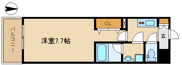 尼崎市昭和南通(阪神本線出屋敷駅)のマンション賃貸物件 間取画像 尼崎市昭和南通(阪神本線出屋敷駅)のマンション賃貸物件 間取画像